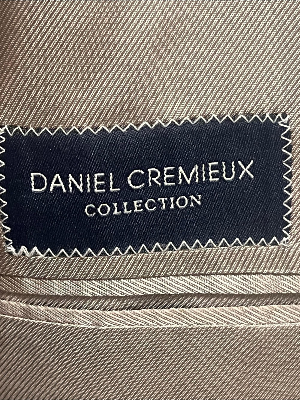 NWT Daniel Cremieux Loro Piana Worsted Wool Sport Coat Blazer Beige Men 50L - Picture 12 of 12